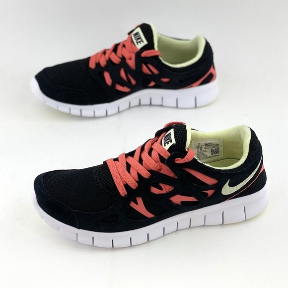 Nike Free Run 2 Black Lime Ice Women's Sneakers Running Shoes - Picture 12 of 12